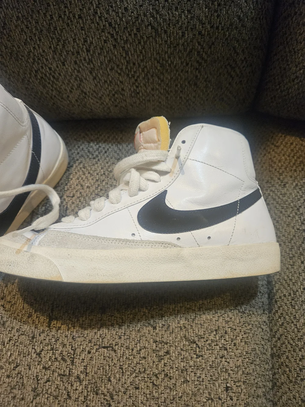 Nike White & Black High-Top Sneakers